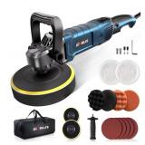 GEVEELIFE Buffer Polisher, 6 Inch/7 Inch 1600W Rotary Car Buffer Polisher Waxer, 7 Variable Speed 1000-3500 RPM, $70 Retail - New
