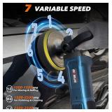 GEVEELIFE Buffer Polisher, 6 Inch/7 Inch 1600W Rotary Car Buffer Polisher Waxer, 7 Variable Speed 1000-3500 RPM, $70 Retail - New