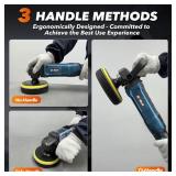 GEVEELIFE Buffer Polisher, 6 Inch/7 Inch 1600W Rotary Car Buffer Polisher Waxer, 7 Variable Speed 1000-3500 RPM, $70 Retail - New