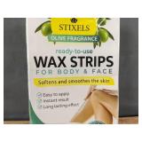 64 Stixels Wax Strips Body & Face and 16 Calming Oil Wipes - Brand New
