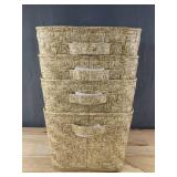 4 Brightroom Paper Rope Bins 11 in L x 10 in W x 8 in H - Brand New