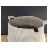 CleverMade Rope Belly Basket XL Gray & White - Brand New
