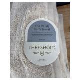 Spa Plush Bath Towel - Threshold: Microfiber, Machine Washable, Non-Slip Backing, Almond - Brand New