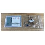 Moissanite Silver Plated Sparkling Blue Square Elegant Ring, Size 7 - Brand New