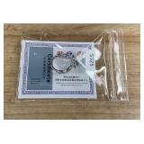 1 Carat Moissanite Silver Plated Vintage Style Ring, Size 5.5 - Brand New