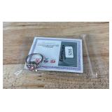 Moissanite Silver Plated Pink Heart Elegant Ring, Size 7.5 - Brand New