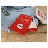Franklin Light Blue Tee-Ball Glove & Rubber Ball, 9 in Right-Hand Throw - Brand New