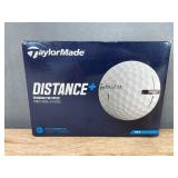TaylorMade 2021 Distance Plus Golf Balls, 12 Pack, White - Brand New