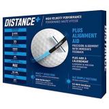 TaylorMade 2021 Distance Plus Golf Balls, 12 Pack, White - Brand New
