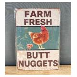 Farm Fresh Butt Nuggets 8" x 12" Metal Sign - Brand New