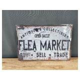 Flea Market Buy Sell Trade 8" x 12" Metal Sign - Brand New