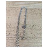 Teardrop Necklace & Earrings Set - Silver Tone, 18" Chain & 2" Extender - Brand New *P