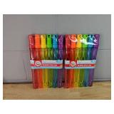 Play Day Bubble Stick Sets (Lot of 2) - 6 Pieces Each, Colorful Bubble Sticks - Brand New *P
