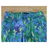 Bandolino Capris - Size 8 - Multicolor Purple/Blue/Yellow/Green - Front & Back Pockets *P