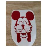 Mickey Mouse Window Vinyl Sticker Decal - 8" High x 7" Wide - Brand New *P