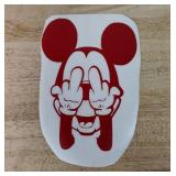 Mickey Mouse Window Vinyl Sticker Decal - 8" High x 7" Wide - Brand New *P