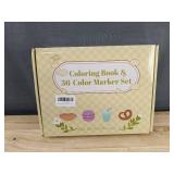 Sweet Taste Coloring Book Set with 36 Markers - Brand New