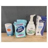 Lume Deodorant 2.2 oz & 45 Wet Ones Wipes & Dove Hand Wash 10.1 oz & PanOxyl Acne Wash 6 oz - Brand New