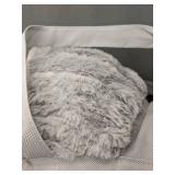 Members Mark Faux Fur Decorative Pillows 22x22, 2 Total, Gray - Brand New