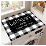 Laundry Room Checkered Washer & Dryer Cover - New
