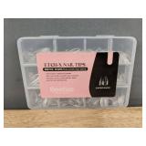 Beetles ETCH-X Nail Tips 288-pcs, 12 Sizes, Full Cover, Half Matte - 4 Nail Polishes - Brand New