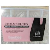 Beetles ETCH-X Nail Tips 288-pcs, 12 Sizes, Full Cover, Half Matte - 4 Nail Polishes - Brand New