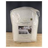Threshold Washed Waffle Weave Comforter Set Full/Queen - White - Brand New