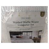 Threshold Washed Waffle Weave Comforter Set Full/Queen - White - Brand New