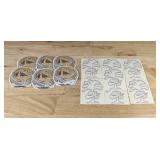 7 Nike Skateboarding Palm Tree Stickers & 6 NBA Golden State Warriors Stephen Curry Championship Ring Stickers - New