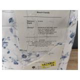 Threshold Performance Sheet Set - Full - Blue & White Floral - Brand New