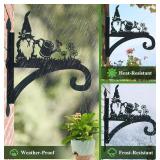 Garden Gnome Plant Hanger Bracket Outdoor Iron - 14.27in H x 11.24in L - Brand New