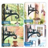 Garden Gnome Plant Hanger Bracket Outdoor Iron - 14.27in H x 11.24in L - Brand New