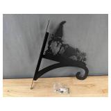Garden Gnome Plant Hanger Bracket Outdoor Iron - 14.27in H x 11.24in L - Brand New
