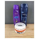 Aussie Shampoo, Suave Body Wash, and Nish Man Hair Styling Wax - Brand New