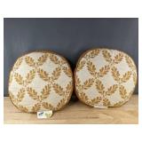 2 Threshold 16" Round Cushions in Rust - Brand New