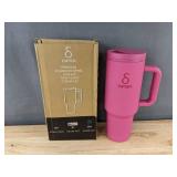 Dipsa 40oz Stainless Steel Tumbler - Pink - Twist-Lock Lid - Brand New