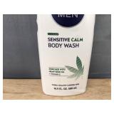 Nivea Men Sensitive Calm Body Wash 16.9 oz & CeraVe Foaming Facial Cleanser 19 oz - Brand New