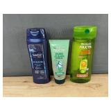 Suave Men Body & Face Wash, Garnier Styling Gel, Garnier Sleek & Shine Shampoo - Brand New