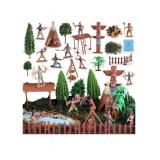 Native American Diorama Figures & Accessories Set - Brand New