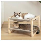 Bedsure Double Wooden Cat Bed - Brand New
