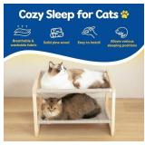 Bedsure Double Wooden Cat Bed - Brand New