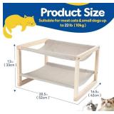 Bedsure Double Wooden Cat Bed - Brand New