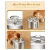 Balimopet BP02 Pet Fountain 74oz Stainless Steel Water Dispenser - Brand New