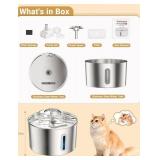 Balimopet BP02 Pet Fountain 74oz Stainless Steel Water Dispenser - Brand New