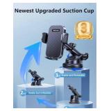 Korhxia Car Phone Holder Mount - 360° Rotation & Upgraded Suction Cup - Brand New