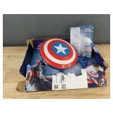 Nerf Captain America Skyshot Blaster & Marvel Spider-Man Venom Glow-In-The-Dark Mask - New