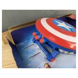 Nerf Captain America Skyshot Blaster & Marvel Spider-Man Venom Glow-In-The-Dark Mask - New