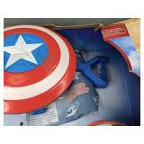 Nerf Captain America Skyshot Blaster & Marvel Spider-Man Venom Glow-In-The-Dark Mask - New