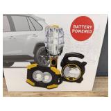 Car & Driver 3-Piece Work Light Set - Battery-Powered, Rugged Construction - Brand New