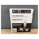 Car & Driver 3-Piece Work Light Set - Battery-Powered, Rugged Construction - Brand New